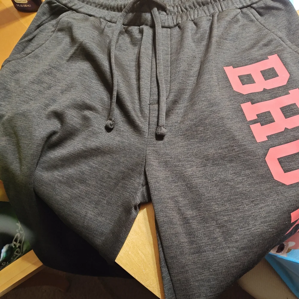 Brown Sweatpants with Red Lettering - Picture 2 of 2